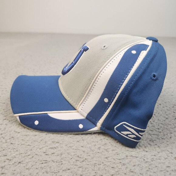 Indianapolis Colts Hat Cap Fitted L/XL Reebok Blue White Gray NFL Football - Picture 2 of 7